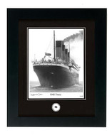 RMS Titanic Photo with Coal Fragment Signed by Survivor Millvina Dean - Photo Museum Store Company