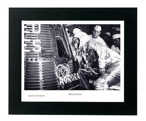 Mercury Aurora Signed by Astronaut pictured Scott Carpenter - Autographed Space NASA Photo - Photo Museum Store Company