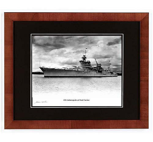 USS Indianapolis at Pearl Harbor Signed by a Survivor Mike Kuryla - Autographed Photo - Photo Museum Store Company