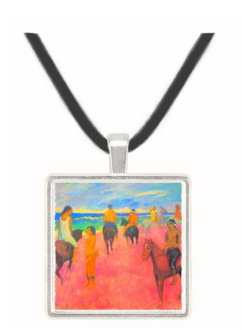 Riding on the beach by Gauguin -  Museum Exhibit Pendant - Museum Company Photo