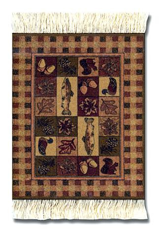 Woolrich Woodlands Coaster Rug Set: The Woolrich Collection Coasters Set of Four - Photo Museum Store Company