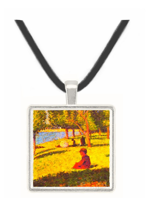 Seated figure by Seurat -  Museum Exhibit Pendant - Museum Company Photo