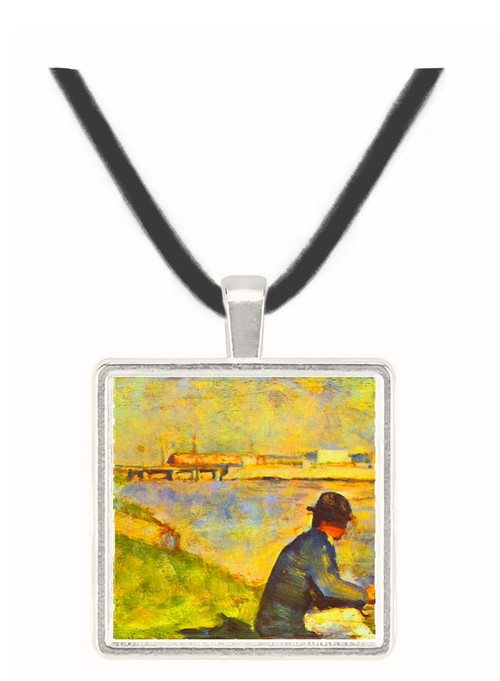 Seated man by Seurat -  Museum Exhibit Pendant - Museum Company Photo