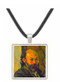 Self-portrait in front of wallpaper by Cezanne -  Museum Exhibit Pendant - Museum Company Photo