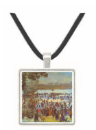 Skating runners in the Bois de Bologne by Renoir -  Museum Exhibit Pendant - Museum Company Photo