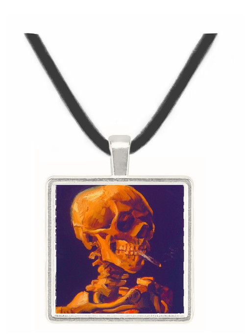 Skull with a Burning Cigarette by Van Gogh -  Museum Exhibit Pendant - Museum Company Photo