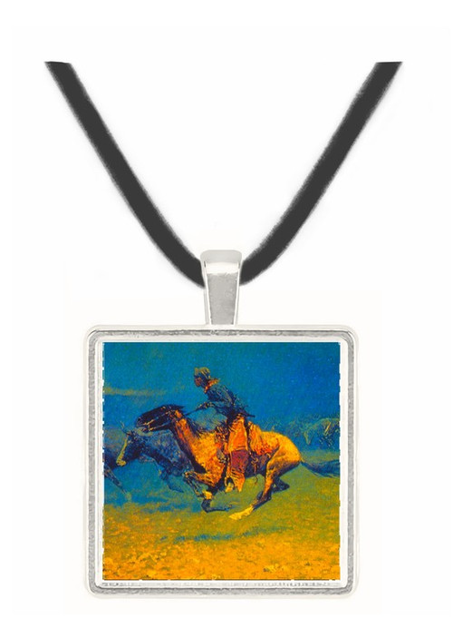 Stampeded by Lightning - Frederic Remington -  Museum Exhibit Pendant - Museum Company Photo