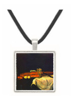 Still life with bread and eggs by Cezanne -  Museum Exhibit Pendant - Museum Company Photo