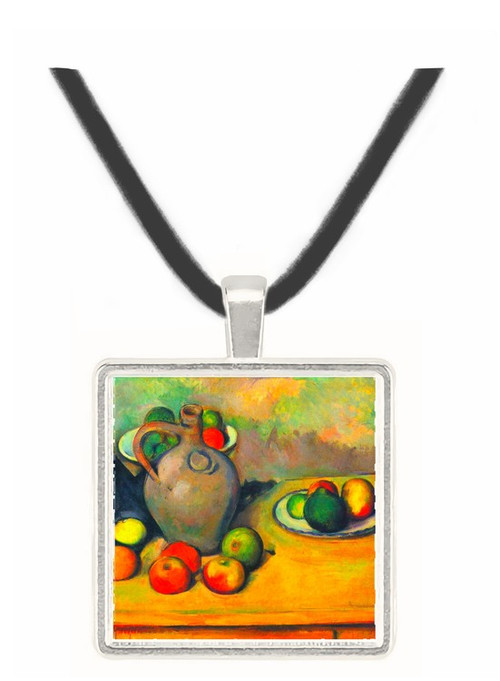 Still life, pitcher and fruit on a table by Cezanne -  Museum Exhibit Pendant - Museum Company Photo