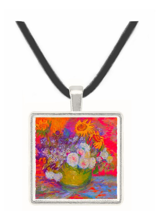 Still-life with roses and sunflowers by Van Gogh -  Museum Exhibit Pendant - Museum Company Photo