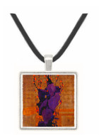 Stylized floral before decorative background, style of life by Schiele -  Museum Exhibit Pendant - Museum Company Photo