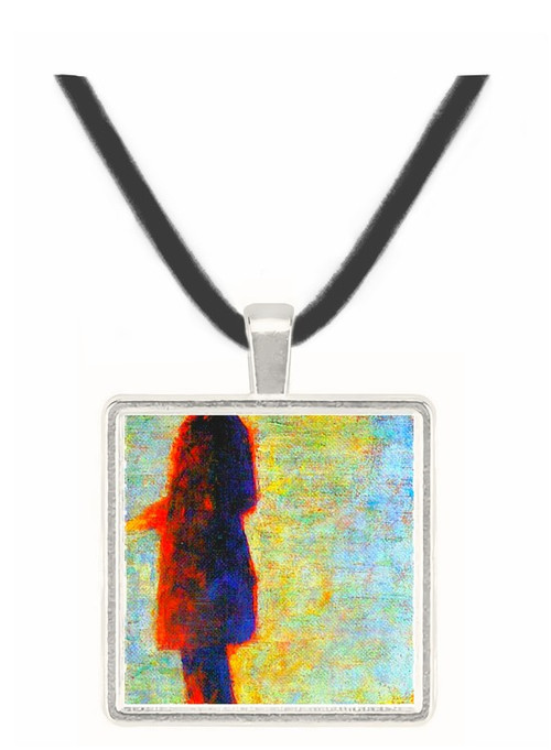 Sunday at the Grand Jatte, study of a fisherman by Seurat -  Museum Exhibit Pendant - Museum Company Photo