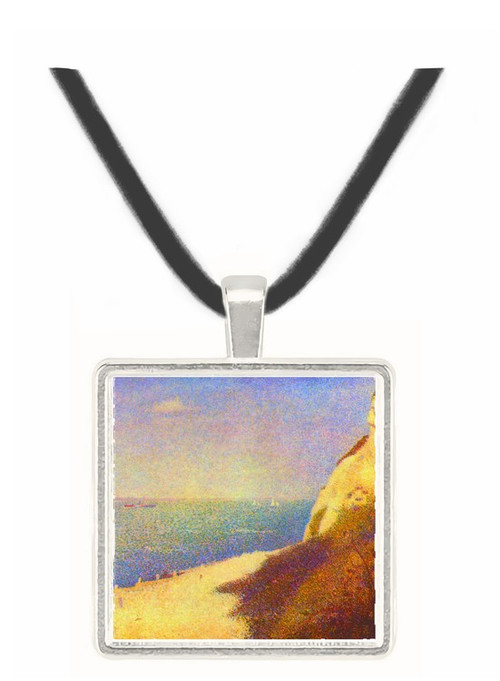 The beach in Honfleur by Seurat -  Museum Exhibit Pendant - Museum Company Photo