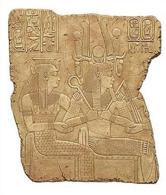 Coronation scene of Seti I - Temple of Abidos, Egypt. 19th. Dynasty, 1317 B.C. - Photo Museum Store Company