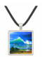 The coast of the Turquoise sea by Bierstadt -  Museum Exhibit Pendant - Museum Company Photo