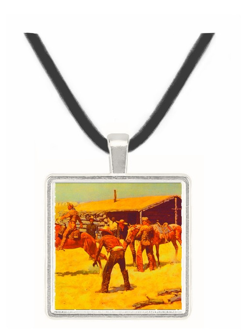 The Coming and Going of the Pony... - Frederic Remington -  Museum Exhibit Pendant - Museum Company Photo