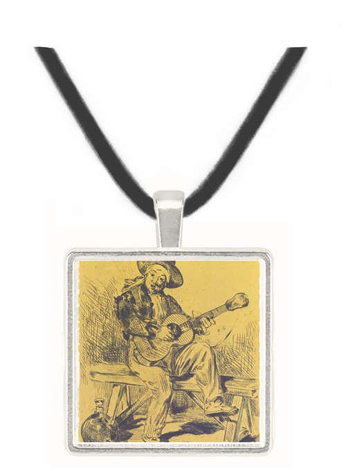 The guitar Player by Manet -  Museum Exhibit Pendant - Museum Company Photo