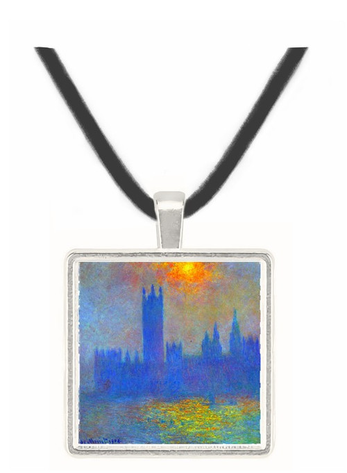 The Houses of Parliament, sunlight in the fog by Monet -  Museum Exhibit Pendant - Museum Company Photo