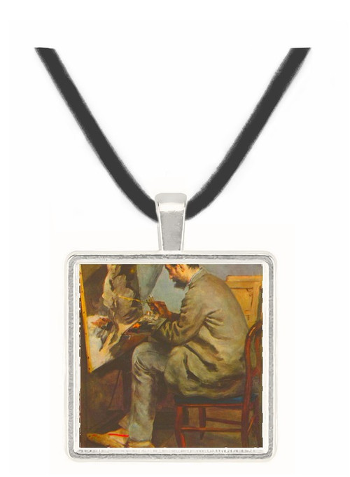 The painter in the studio of Bazille by Renoir -  Museum Exhibit Pendant - Museum Company Photo