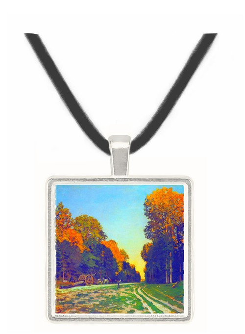 The road from Chailly to Fontainebleau by Monet -  Museum Exhibit Pendant - Museum Company Photo