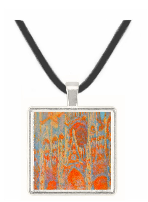 The Rouen Cathedral - The facade at sunset by Monet -  Museum Exhibit Pendant - Museum Company Photo