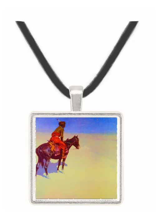 The Scout -  Friend or Enemy - Frederic Remington -  Museum Exhibit Pendant - Museum Company Photo