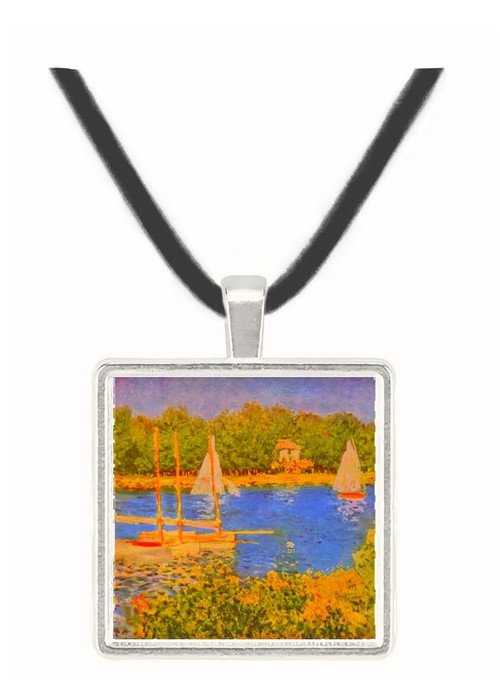 The Seine at Argenteuil Basin by Monet -  Museum Exhibit Pendant - Museum Company Photo