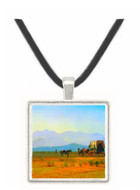 The stagecoach in the Rockies by Bierstadt -  Museum Exhibit Pendant - Museum Company Photo