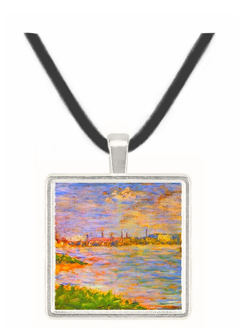 The two banks by Seurat -  Museum Exhibit Pendant - Museum Company Photo