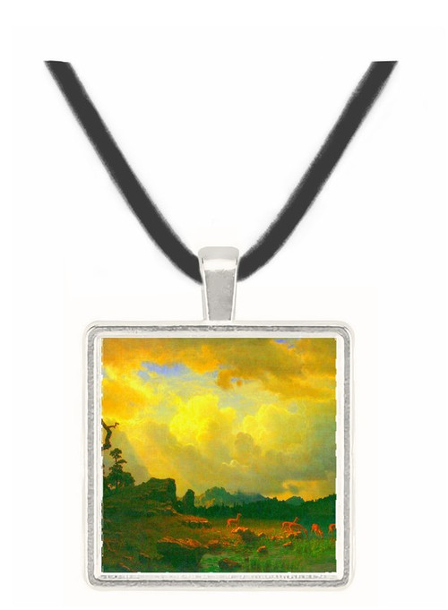 Thunderstorms in the Rocky Mountains by Bierstadt -  Museum Exhibit Pendant - Museum Company Photo