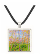 Trees in winter, look at Bennecourt by Monet -  Museum Exhibit Pendant - Museum Company Photo