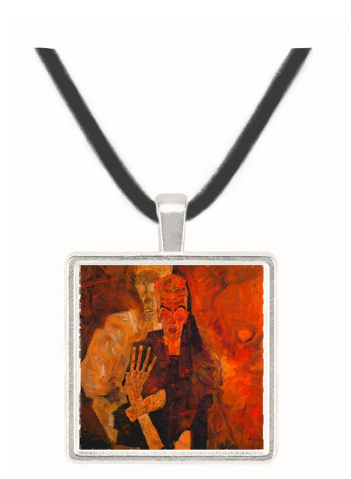 Unlicensed or even death, and man by Schiele -  Museum Exhibit Pendant - Museum Company Photo