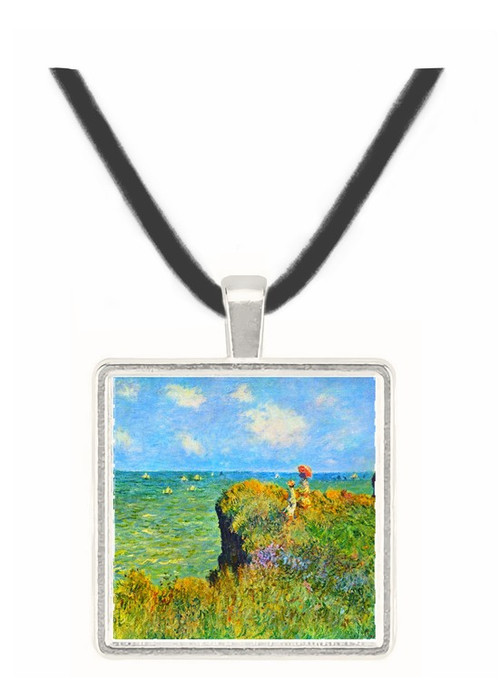 Walk on the cliffs by Monet -  Museum Exhibit Pendant - Museum Company Photo