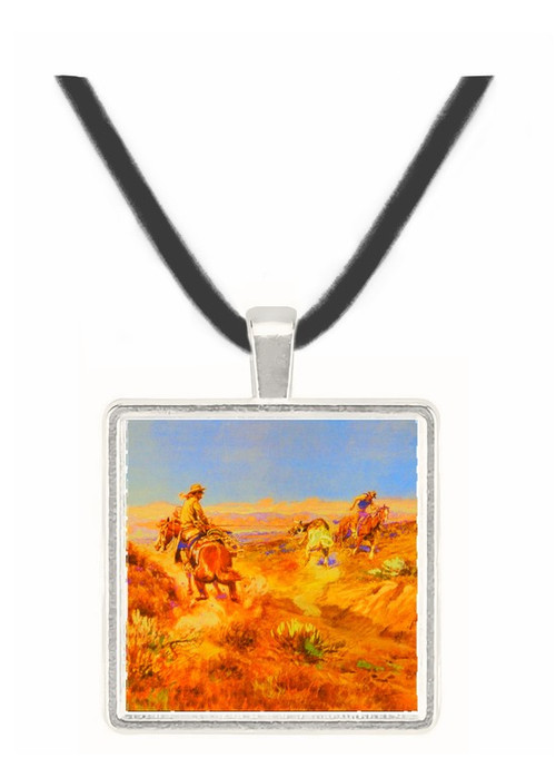 When Cows were Wild - Charles M. Russell -  Museum Exhibit Pendant - Museum Company Photo