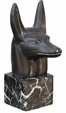 Head of Anubis :  Egyptian Museum, Cairo. 19th Dynasty 1550.B.C. - Photo Museum Store Company