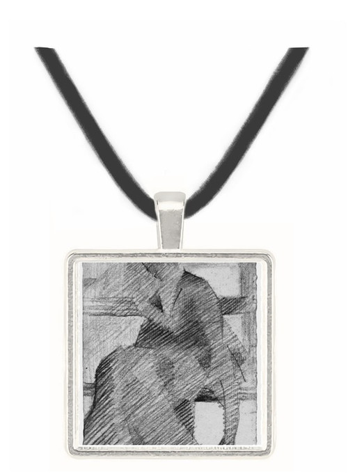 Woman on a bench by Seurat -  Museum Exhibit Pendant - Museum Company Photo