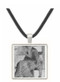 Woman on a bench by Seurat -  Museum Exhibit Pendant - Museum Company Photo