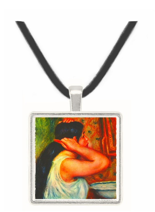 Woman with hair combs by Renoir -  Museum Exhibit Pendant - Museum Company Photo
