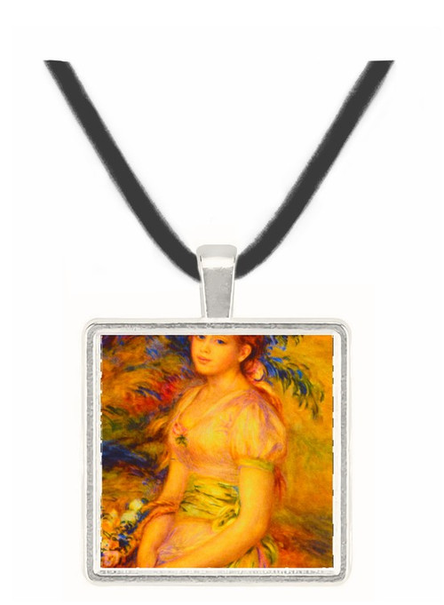 Young Girl with a Basket of Flowers - Auguste Renoir -  Museum Exhibit Pendant - Museum Company Photo