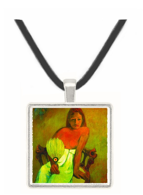 Young Girl with Fan by Gauguin -  Museum Exhibit Pendant - Museum Company Photo