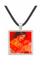 Young girl with fan by Renoir -  Museum Exhibit Pendant - Museum Company Photo