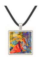 Young girls in the meadow by Renoir -  Museum Exhibit Pendant - Museum Company Photo