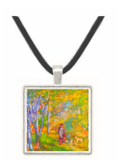 Young man in the forest of Fontainebleau by Renoir -  Museum Exhibit Pendant - Museum Company Photo