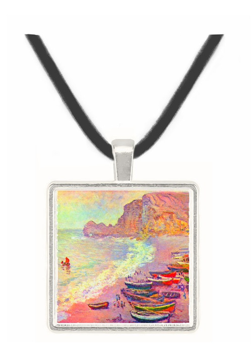 Étretat, the beach and La Porte d'Amont by Monet -  Museum Exhibit Pendant - Museum Company Photo