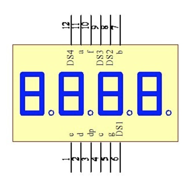 4 Digit 7 Segment LED Display F5461AH