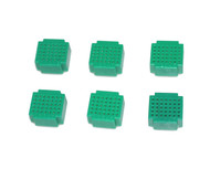 6 x Breadboard of 35 holes for Combined Breadboards: Green