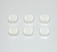 6 x Breadboard of 25 holes for Combined Breadboards: White