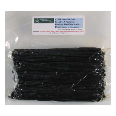 One pound vacuum packed Grade A Prime Madagascar Vanilla Beans