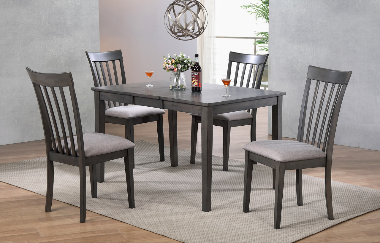 Delfini Extension Leaf Dining Table Grey Pallucci Furniture