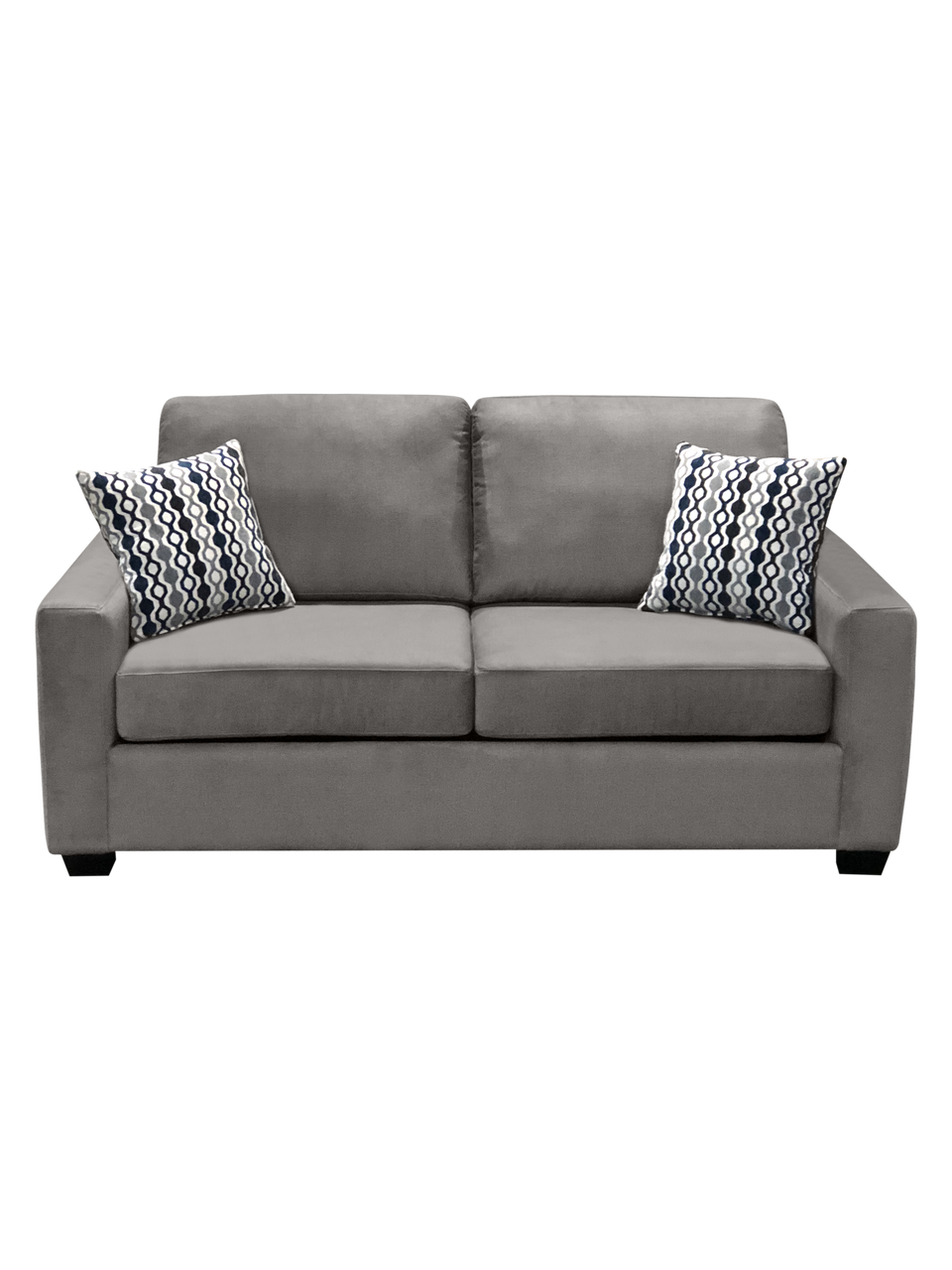 Nordel Fabric Loveseat Silver